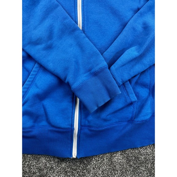 Nike Jacket Women Size Large Up Hooded Blue SMALL STAINS PLEASE SEE PHOTOS - Picture 2 of 12